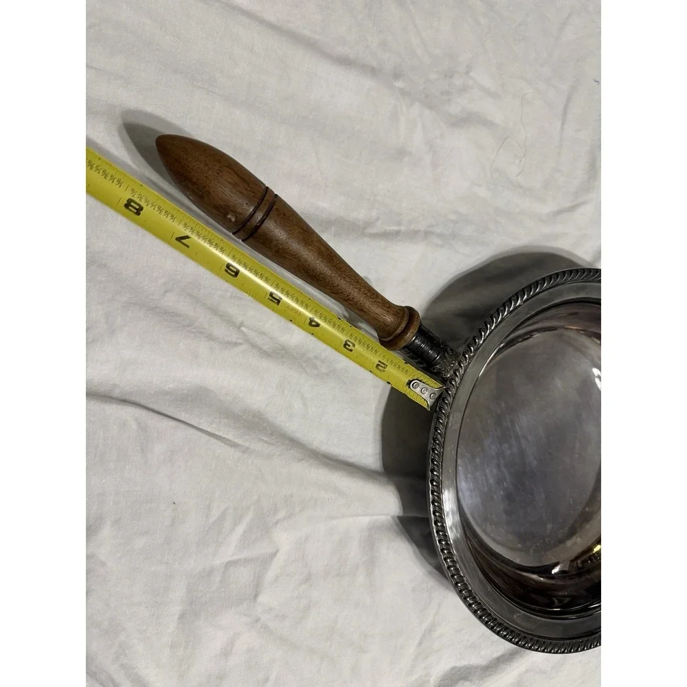 Vintage Gorham Silverplate Serving Dish Wood Handle‎ Insert Bowl